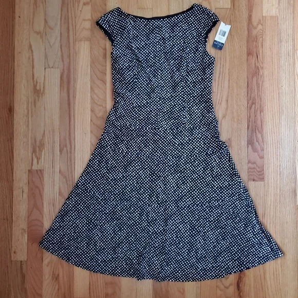 NWT Chaps polka dot a-line dress - Picture 1 of 6